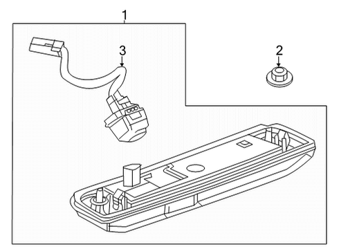 2021 Chevrolet Trailblazer Parking Aid License Lamp Assembly Diagram for 42781827