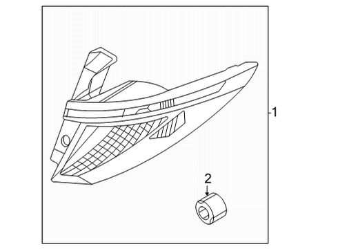 2022 Hyundai Tucson Tail Lamps LAMP ASSY-REAR COMB OUTSIDE, RH Diagram for 92402-N9150