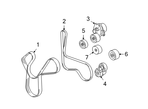 2010 Chevrolet Corvette Belts & Pulleys Serpentine Tensioner Diagram for 12623061