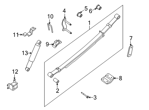 2006 Nissan Frontier Rear Suspension Shackle-Rear Spring Diagram for 55221-EB000