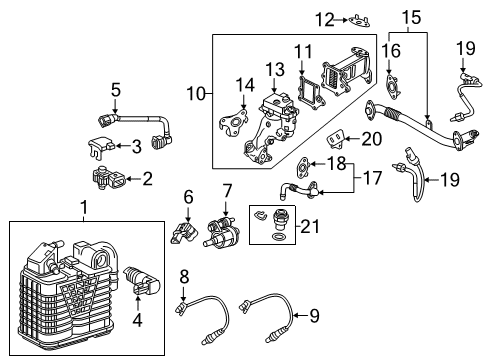 2019 Chevrolet Malibu Powertrain Control Crankshaft Sensor Diagram for 55492970
