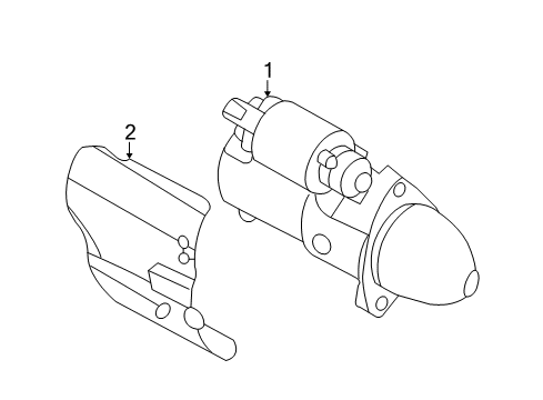 2014 Kia Sedona Starter REMAN Starter Diagram for 361003C151RU