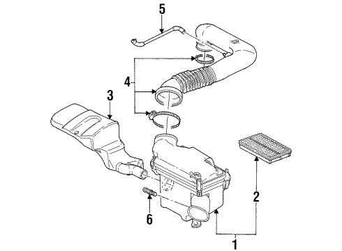 2001 Saturn SL2 Powertrain Control Sensor Asm, Map Diagram for 21024034