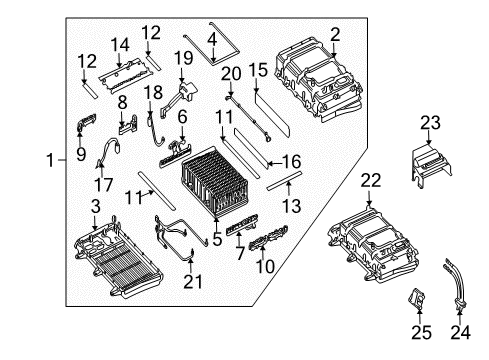 2009 Lexus LS600h Battery Cover, Hybrid Battery Bus-Bar Block, No.1 Diagram for G92T7-50010