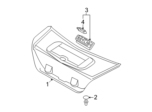 2007 BMW 530xi Interior Trim - Trunk Lid Trim Panel, Trunk Lid Diagram for 51497072069