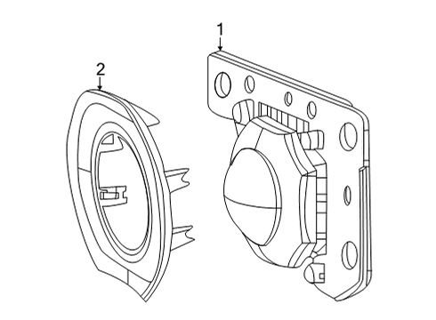 2020 Jeep Compass Distance Sensor - Front Bumper Adaptive Speed Control MODU Diagram for 68417920AA