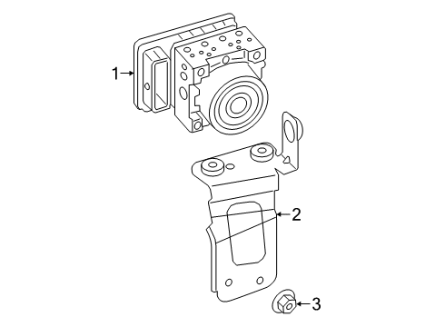 2020 Hyundai Kona ABS Components Bracket-Hydraulic Module Diagram for 58920-J9000