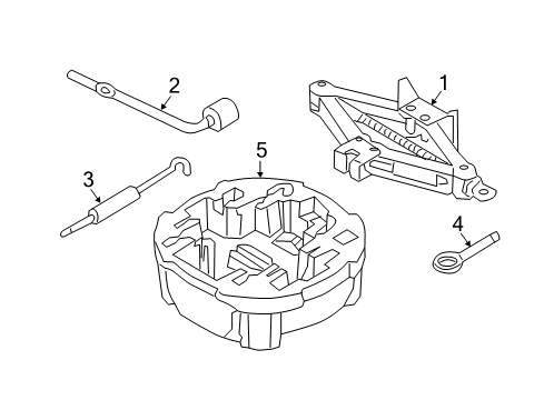 2016 Hyundai Elantra GT Jack & Components Jack Assembly Diagram for 09110-A5000