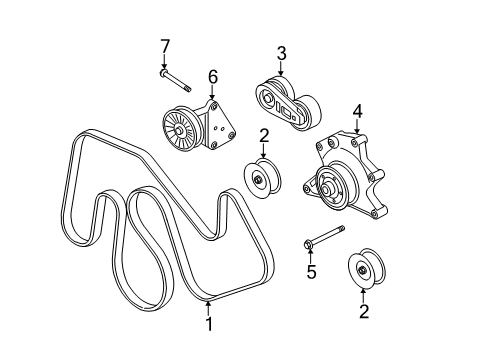 2012 Ford F-250 Super Duty Belts & Pulleys Serpentine Belt Diagram for CC3Z-8620-A