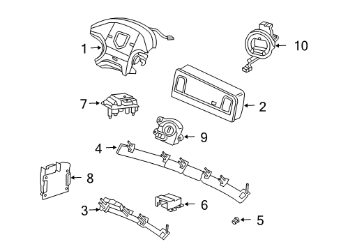 2002 Dodge Ram 1500 Air Bag Components Clkspring Diagram for 56045455AH