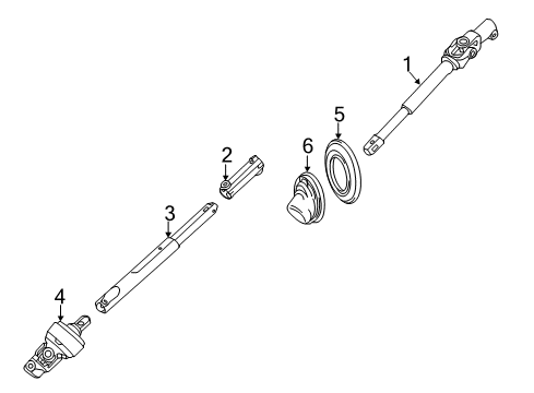 2019 Cadillac CTS Lower Steering Column Intermed Shaft Diagram for 20903239