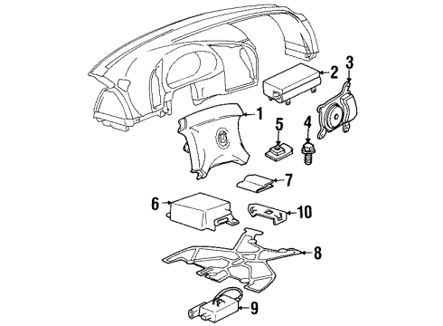 1998 BMW 318i Air Bag Components Sensor Mat Co-Driver'S Seat Identif. Diagram for 65776905024