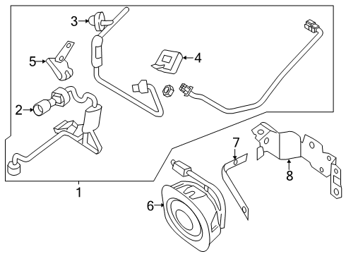 2019 Ford Police Interceptor Sedan Front Lamps - Flasher Lamps Lamp Diagram for DG1Z-15A101-C