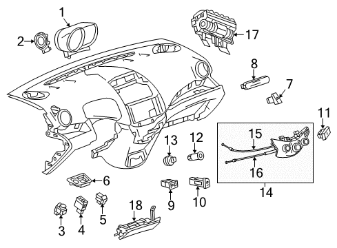 2014 Chevrolet Spark Instruments & Gauges Body Control Module Assembly Diagram for 13586273