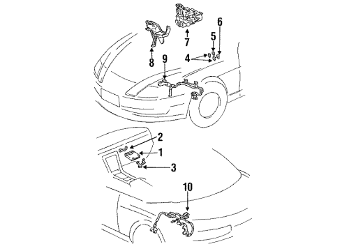 1998 Lexus SC400 ABS Components Bracket, Brake Actuator, NO.1 Diagram for 44590-14050