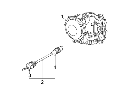 2009 Cadillac XLR Axle & Differential - Rear Differential Carrier Assembly (2.73 Ratio) Diagram for 24242241