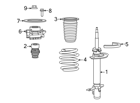 2020 Ram ProMaster City Struts & Components - Front Nut-HEXAGON FLANGE Diagram for 68263137AA