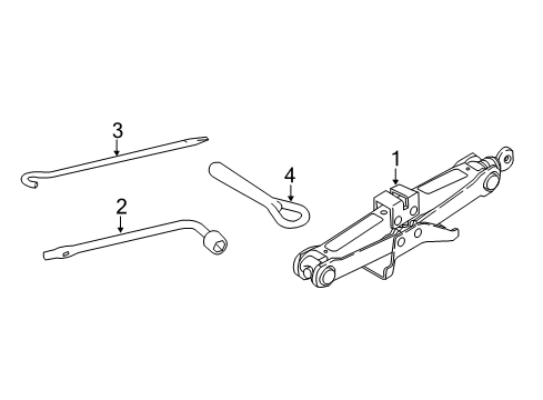 2018 Infiniti Q60 Jack & Components Spare Tire Components (Jack) Diagram for 99550-JJ60A