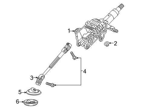 2017 Buick Envision Steering Column & Wheel, Steering Gear & Linkage Steering Column Diagram for 84175408