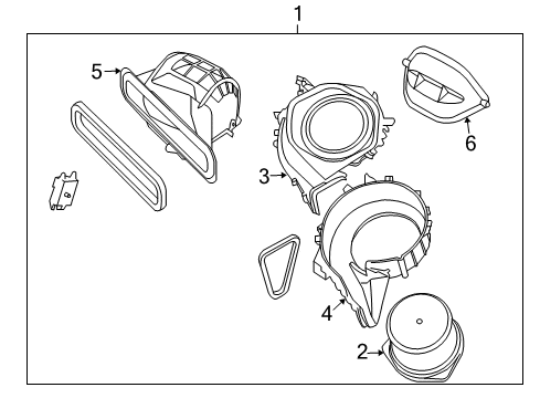 2009 Nissan Altima Blower Motor & Fan Blower Assy-Front Diagram for 27200-9DF0C