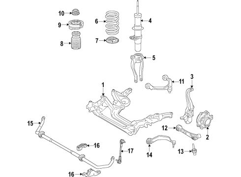 2019 BMW M5 Front Suspension Components, Lower Control Arm, Upper Control Arm, Ride Control, Stabilizer Bar SPRING STRUT, EDC, FRONT RIG Diagram for 31308074114