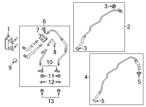 2014 Lincoln MKZ Oil Cooler Cooler Line Diagram for DP5Z-7890-A