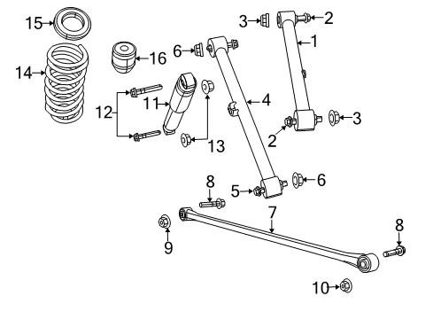 2010 Dodge Ram 1500 Rear Suspension Rear Coil Spring Diagram for 68042802AB