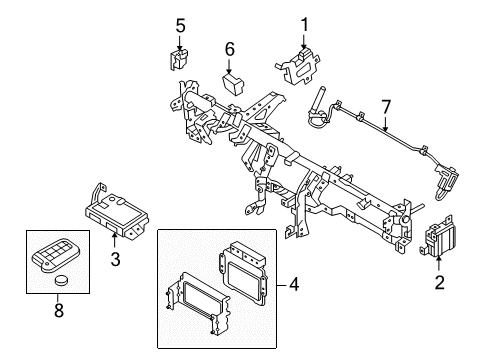 2011 Hyundai Genesis Coupe Keyless Entry Components Unit-Flasher Diagram for 95550-2M000