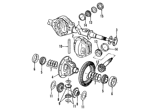 1993 Dodge B350 Rear Axle, Differential, Propeller Shaft Axle Shaft Diagram for 52067540