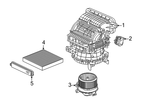 2022 Acura MDX Blower Motor & Fan ELEMENT, FILTER Diagram for 80292-TYB-A51