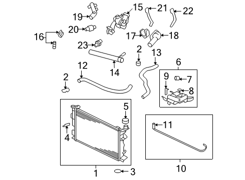 2008 Kia Optima Powertrain Control Pipe Assembly-Water Diagram for 254432G000