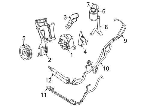 1996 Chevrolet P30 P/S Pump & Hoses Reservoir Asm-P/S Fluid Diagram for 26073040