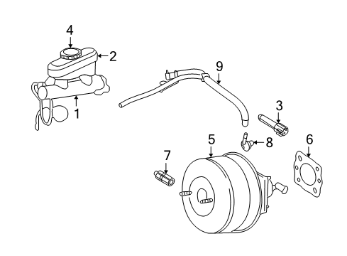 2007 Ford Mustang Dash Panel Components Vacuum Tube Diagram for 7R3Z-9C482-AA