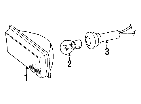 2001 Jeep Cherokee Park Lamps Lamp-Park And Turn Signal Diagram for 55055142