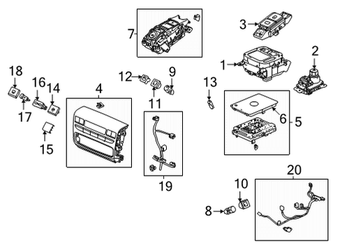 2022 Acura MDX Center Console Switch, Volume & Seek Diagram for 39070-TGV-A01