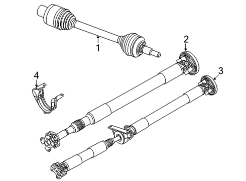 2022 Jeep Wagoneer Drive Axles - Rear DRIVE Diagram for 68416803AB
