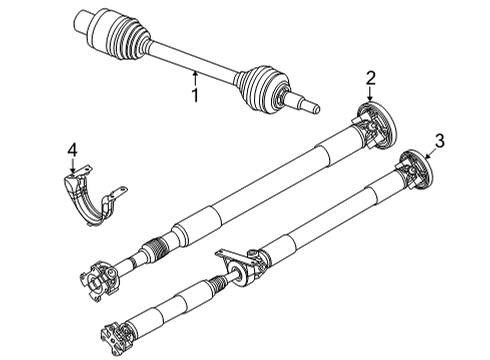 2022 Jeep Wagoneer Drive Axles - Rear DRIVE Diagram for 68416806AA