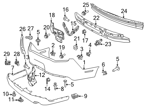 2012 Ford Mustang Parking Aid Mud Guard Diagram for AR3Z-16A550-AB