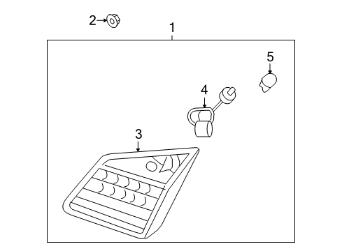 2012 Hyundai Genesis Bulbs Bulb Holder And Wiring Assembly Diagram for 92441-3M200