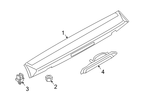 Diagram for 2007 Infiniti QX56 Rear Spoiler