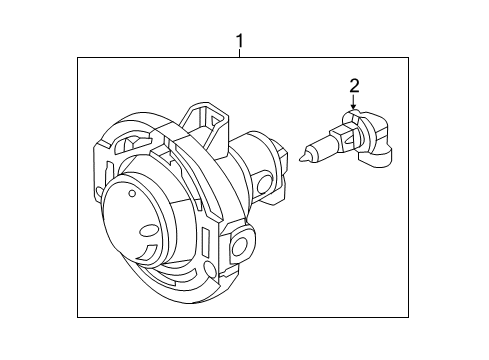 2020 Jeep Grand Cherokee Fog Lamps Front Fog Lamp Diagram for 68275510AC