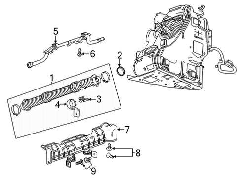 2022 Chevrolet Corvette Fuel System Components Cross Over Pipe Seal Diagram for 22815196