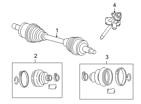 2007 Chrysler 300 Drive Axles - Front Intermediate Shaft Diagram for 5180482AA