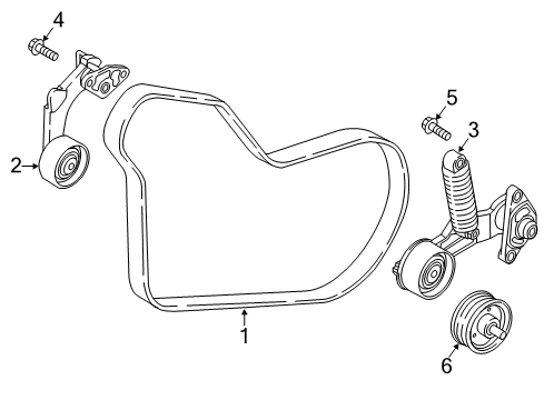 2017 Hyundai Ioniq Belts & Pulleys TENSIONER Assembly-Hydraulic Diagram for 25283-03HA1