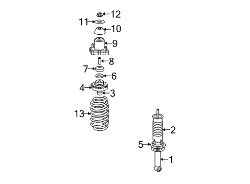 2014 Dodge Avenger Shocks & Components - Rear Rear Coil Spring Diagram for 05151703AF