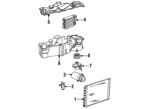 1985 Chrysler Fifth Avenue Air Conditioner Line DISCH & LIQ Diagram for 4773381