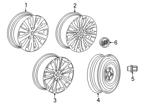 2013 Buick Verano Wheels Wheel, Alloy Diagram for 22758351