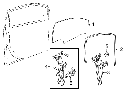 2016 Chevrolet Spark Seat Belt Run Weatherstrip Diagram for 42574263