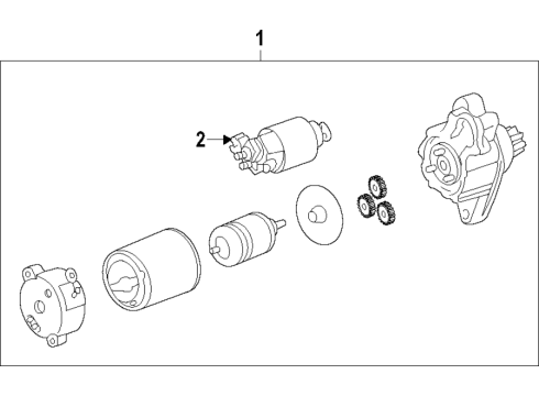 2021 Lexus NX300 Starter Starter Assy Diagram for 28100-28072