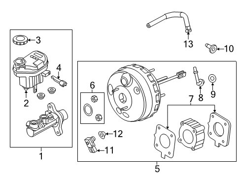 2018 Ford Explorer Dash Panel Components Vacuum Tube Diagram for FB5Z-9C490-C